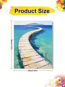 Adult Beginner Digital Oil Painting, Landscape Digital Oil Painting, Sea Seaside Boardwalk Digital Oil Painting Set, Suitable For Home Wall Decor, Holiday Gifts. - Sets - View 9