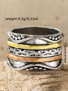 1pc Vintage Ring For Women, Wedding Engagement Party Jewelry, Valentine's Day Gift - 1# - View 5