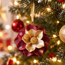 Cubulo 3D Layered Flower Ornament Silicone Mold, Reusable Easy Release Resin Casting Mold For Epoxy Resin, Plaster, Candle, Soap, DIY Festive Xmas Tree Hanging Decor, Holiday Home Ornament, Christmas Handmade Craft Gift For Crafters - White - View 2