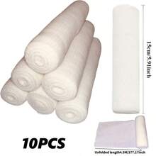 1/10/20pcs Elastic Bandage Rolls - Breathable Stretchable White Elastic Bandages For Fingers, Wrists, Ankles & Legs - Flexible Design For Support & Protection, Elastic Bandage For Wrist, Wrist Support, Flexible Bandage, Secure Fit Wrap - White - View 13