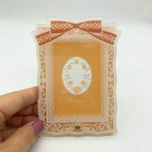 New Lace Bow Acrylic Card Holder, 3-Inch Photo Card Storage, Suitable For Idol Fans And Students, Can Display And Collect Cards, Birthday And Holiday Gift, Home Desktop Decoration, Portable Storage And Protection For Photo Cards - A - View 4