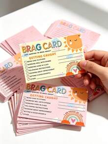20/50pcs Classroom Praise Cards, Student Reward Positive Behavior Notes, Teacher Encouragement Compliment Cards, Home-School Communication Incentive Cards - Sets - View 4