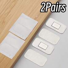 1Pair/2Pairs Stainless Steel Magnetic Cabinet Door Stopper, No-Drill Installation For Kitchen Cabinets, Wardrobes And Drawers, With Adhesive Backing For Damage-Free Installation - Silver - View 14
