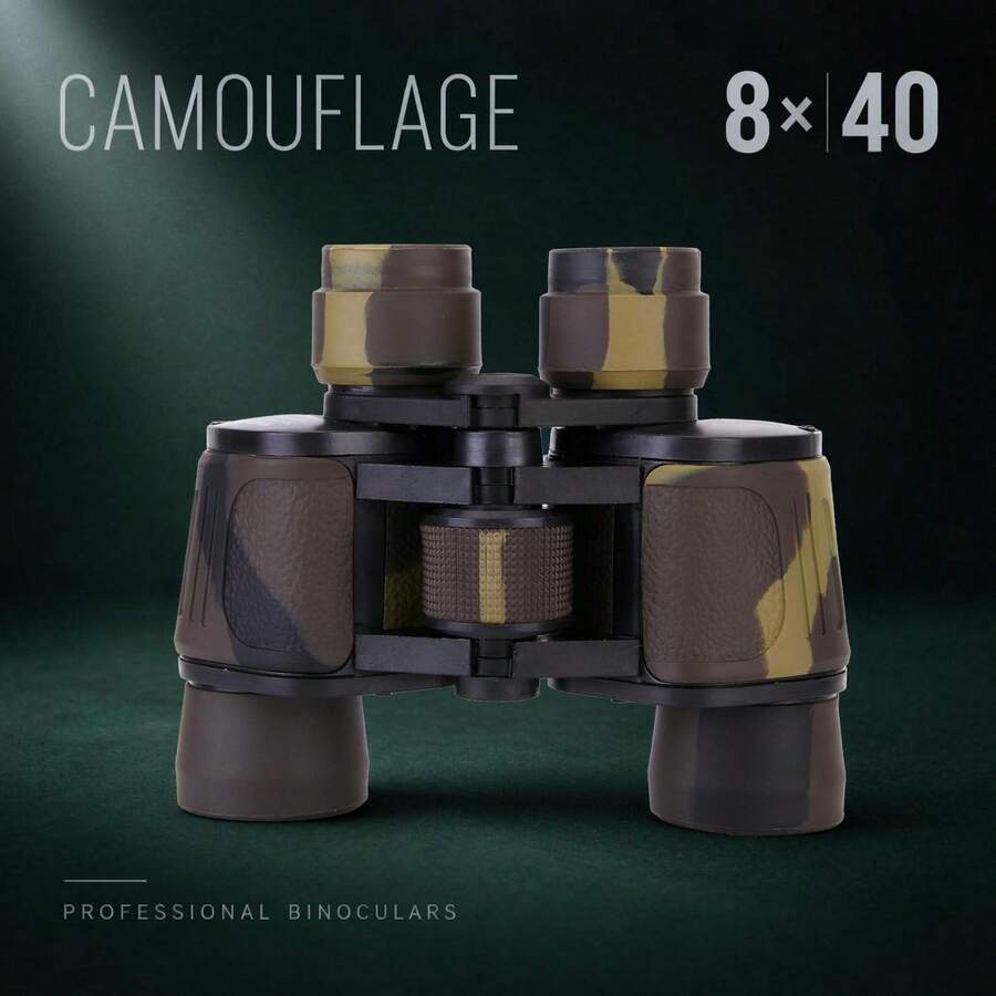 8x40 Adult Binoculars High Magnification Portable Telescope FMC Lens Suitable For Bird Watching, Hunting, Travel, Sightseeing, Sports Events - Brown Fans - View 1