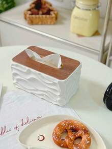 1pc Tissue Box Cover, Tissue Box Holder, Napkin Holder, Tissue Box - View 5