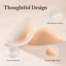 2pcs Invisible Silicone Shoulder Pads, Self-Adhesive Anti-Slip Shoulder Pads, Improve Sloping Shoulders And Drooping Shoulders, Versatile Bra Shoulder Pads For Women's Clothing, Seamless And Lightweight - Multicolor - View 5