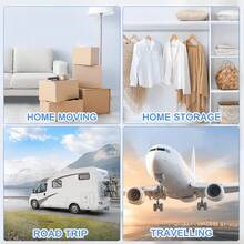 Grup Erik 4pcs High-Quality Vacuum Compression Storage Bags With Portable Manual Air Pump, Multi-Size Combination Storage, Thickened Durable Compression Bags, Suitable For Organizing Clothes, Bedding, Bed Linens, Blankets And Travel Supplies - 5PCS - View 9