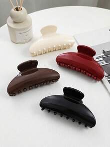 4pcs/1pc Large Hair Clips, Suitable For Thick Hair, Non-Slip Matte & Glossy Clips, Strong Grip, Women's Fashion Hair Accessories - Multicolor - View 3