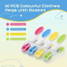 30pcs Plastic Clothespins, Non-Slip Clips, Multi-Color Pins With Soft Pads, Suitable For Towels, Socks, Underwear And Clothes - Multicolor - View 4