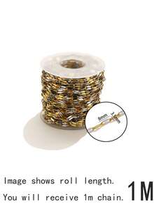1M Two‑Tone Gold Silver Stainless Steel Chain, Tarnish Resistant Bulk Link Chain, Ins Style DIY Necklace Bracelet Jewelry Making Findings Supplies - Stainless Steel Chain - View 21