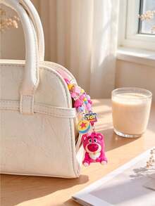 MINISO Disney Pixar Toy Story Lotso Beaded Bag Charm With Colorful Bead Strap, Star & Character Pendants For Handbag Backpack, Birthday Christmas Gift - Style 1 - View 2