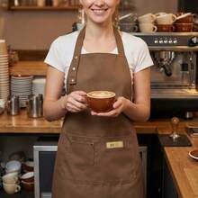 1pc/2pcs/3pcs/5pcs Waterproof & Oil-Resistant Apron, Solid Neutral Color With Practical Pockets, Stain-Resistant Work Apron, Suitable For Barista, Painting, Lightweight & Reusable, For Home And Small Business Use - Multicolor - View 6