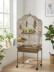 Multifunctional Thick Pressure Relief Chewing Biting Climbing Scratching Foraging Parrot Toy Bird Cage Bracket Perch Platform Shredding Board Chewing Board Suitable For Office Home Outdoor Hotel Cage Accessories Parrot Bird Christmas Gift - A+B - View 7