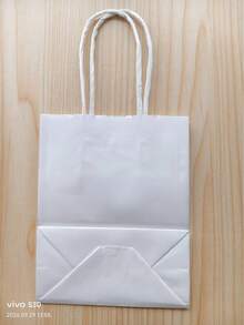 1/5/10pcs Small Kraft Paper Gift Bags, Multiple Colors Available, With Handle Foldable Design, Reusable, Suitable For Business Events, Birthday Gift Packaging And Multi-Purpose - Multi-color - View 17