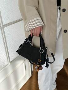 2026 Autumn Premium Texture Personalized Fashion Design Woven Pattern Highly Attractive Casual Handbag Crossbody Bag - Black - View 8