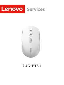 Lenovo N220 無線滑鼠，2.4G USB 無線滑鼠，靜音點擊，可調 1000/1200/1600 DPI，輕量便攜人體工學滑鼠，適用於筆記型電腦、桌上型電腦、辦公室、居家、學習和日常使用 - 白色 - 查看 11