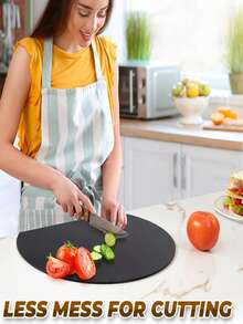 Vegetable Cutting Board, Anti-Slip Transparent Black Cutting Board With Edge, Suitable For Kitchen Countertop, Dishwasher And Kitchen Accessories (39x33cm, 3mm Thick) - View 11