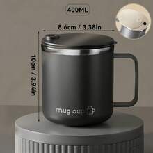 Double Layer Insulated Milk Coffee Mug With Sliding Lid Portable Sealed 304 Stainless Steel Thermal Cup For Cold And Hot Drinks - Multicolor - View 12