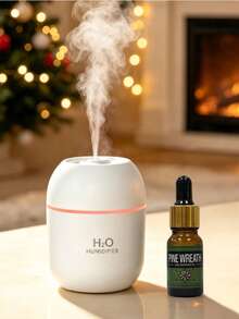 Juego de 1 pieza/2 piezas (Difusor de aromaterapia + 10ml de aceite esencial), humidificador silencioso alimentado por USB, aumenta la humedad del aire/alivia el aire seco, adecuado para el hogar, hotel, desodorización del baño, fragancia, refrescante de aire, aroma duradero, regalo de cumpleaños y graduación - Mist - Ver 14