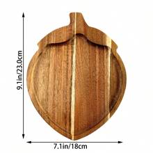 1pc Pumpkin Shaped Wooden Tray, Halloween Harvest Festival Table Decor, Kitchen Dining Room Bedroom Multi-Functional Serving Plate, Kitchen Accessory, Ideal Gift For Wedding Camping Outdoor Party - View 15