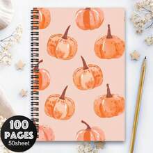 1pc Aesthetic Autumn Halloween Spiral Notebook, Thanksgiving Travel Journal, Thanksgiving Office Supplies, Autumn Countryside Cozy Notebook, Harvest Festival Halloween Pumpkin Floral Notebook, Designed For Daily Journaling, Classroom Notes, Office Memo, Portable Writing Book, Suitable For Professionals, Students And Office Use - Perfect Gift Choice, Artistic Cover Design, Learning Formula Recording Journal, Subject Study Record Book, High Cost-Performance Student Notebook - One Book (50 Pages, 100 Pages) - View 6