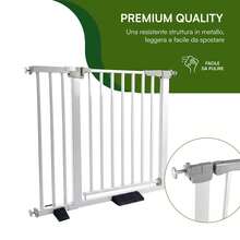 Baroni Home Hondenhek, Uitschuifbaar Metalen Barrière met Drukbevestiging, Hekje voor Kinderen, Hoogte 76 cm, 97-104 cm - Hoogte 76 cm 97-104 cm - Bekijken 3