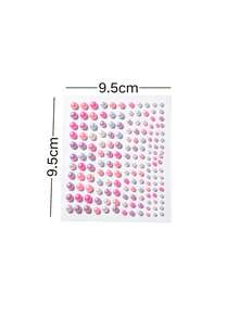 1pc Autumn Winter Christmas New Colorful Mermaid Pearl Rhinestone Face Stickers, Suitable For Facial Decoration And Makeup, Create Vibrant Beautiful Y2K Gothic Style Facial Look - Multicolor - View 3
