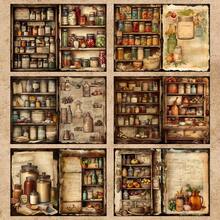 10pcs Vintage Fruit Canned Food Scrapbook Journal Collage Ephemera Paper A5 Size - Rectangle - View 2