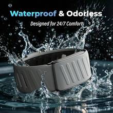 1PC Soft Touch Silicone Replacement Wristband, Unisex Adjustable Sports Bracelet Strap, Compatible With WHOO P 5.0/MG, Dual-Color Design, Waterproof, Sweat-Resistant, Breathable And Durable, ECG Model Universal Fitness Tracker Accessory - Light Gray - View 3