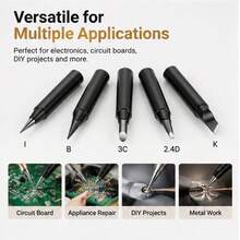 Pure Copper Soldering Iron Tip, Knife Tip, Horseshoe Shaped Small Pointed Tip Soldering Pen, Welding Tip - A - View 4