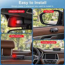 Solar Powered Car Alarm Warning Light, LED Flashing Simulated Alarm Light With Automatic Light Sensor, No Wiring Required, Car/Truck/SUV Decorative Indicator Light - A - View 6