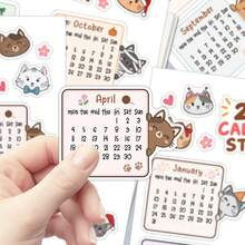 2 Sheet 2027 Fun Cat Calendar Stickers, Monthly-Planning Index Labels, Cut Kitty 12-Month Page Markup Diary Sticky Notes, Perfect For Bullet Journal, Scrapbook, Agenda Notebook, Diary, DIY Journaling Craft Supplies, Planner Accessories - A - View 5