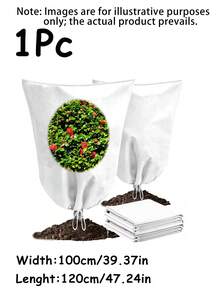 Adjustable Frost Cover For Shrubs, Flowers And Trees, Thickened Non-Woven Fabric Material, Drawstring Closure, Cold-Resistant Winter Plant Cover, Suitable For Yard And Outdoor Use In Low Temperature Weather - Multicolor - View 14