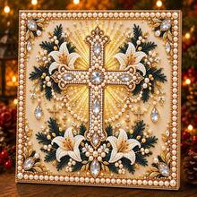 DIY Christmas Pearl Diamond Painting Art Kit With Frame, DIY Pearl Art Set, 5D Special Shape Diamond Painting For Adults, Wall Decor, Handmade Home Decoration Gift - Sets - View 16