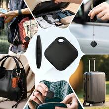 Getpower 1PC Compatible With Apple Find My App Smart Tag, Precise Positioning, Replaceable Battery, Item Locator Smart Tracker For Keys, Bag, Luggage And More - Black - View 8