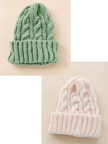 Unisex Solid Color Street Style Distressed Knit Beanie Hat, Warm Outdoor Fashion Couple/Student Knitted Cap, Suitable For Daily Wear, Autumn/Winter - Multicolor - View 26