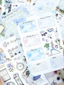 1pc Large Size Planner Themed Sticker Books For Adult, Suitable For Planner, Scrapbooking & Journaling, School Supplies, Back To School - one-size - View 2