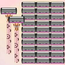 Ultra-Sharp Retro Manual Razor Set | 6-Layer Blades, Interchangeable Heads, Ergonomic Handle, Reusable & Refillable Design For Smooth Precision Shaving – Ideal Gift For All Occasions, Birthdays & Holidays - Multicolor - View 2