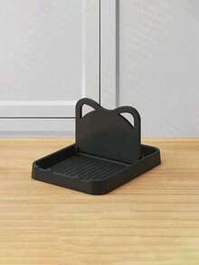 1 Piece Foldable Pot Lid Holder, Stove Top Spoon Rest, Kitchen Counter Heat Resistant Lid Stand, Spoon, Tongs, Fork, Kitchen Accessory Cooking Utensil Holder - Cat Ears Pot Lid Holder-black - View 6