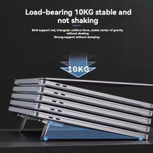 2 MINI Laptop Stands - Self-Adhesive Keyboard Height Increasing Stand, Adjustable Laptop Support Stand, Computer Heat Sink Folding Portable Base Height Increasing Stand - A - View 6