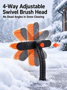 Multifunctional Car Snow Shovel – Heavy-Duty PP Material Non-Electric Scraper | Front Position Deicing Tool With Ergonomic Handle (Winter 2025-2026 Upgraded) - Multiple Styles - View 4