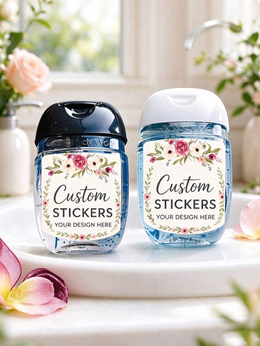Customizable No-Rinse Hand Sanitizer Labels, Suitable For Baptism, Graduation, Wedding, Bridal Shower, Coming Of Age, Birthday, Holiday Party And Other Occasions - Multicolor - View 1
