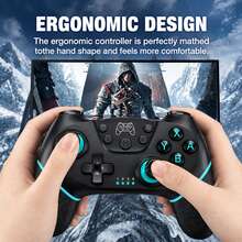 A Wireless Controller Compatible With The Switch, Switch 2, Switch OLED, Switch Lite, And PC. Features Include Console Wake-Up Functionality, A 550 MAh Battery, Hall-Effect Joysticks, Dual Vibration Motors, A 6-Axis Gyroscope, And Turbo Mode. - View 2
