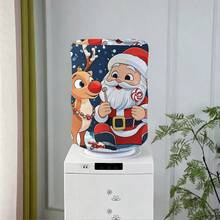 1 Christmas-Patterned Water Dispenser Bucket Cover, Dust-Proof Decorative Cover, Water Bucket Distributor Cover, Water Bucket Lid, Household Dust-Proof Cover, Reusable - Full Coverage - View 1