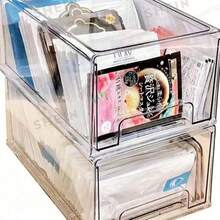 Acrylic Transparent Large Capacity Desktop Drawer Storage Box, Suitable For Storing Cosmetics And Face Masks. Can Be Used As Stackable Lipstick Storage Box And Office Stationery Storage Box. Suitable For Living Room, Dining Room, Kitchen, Bedroom, Office, Suitable For Office, Home, Home Gathering, Wedding And Holiday Celebration. - Clear - View 4