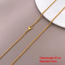 1pc Minimalist Brass Blank Necklace Chain Dainty 18K Gold Tone Chain Base Thin Chain For Pendant Charms DIY Handmade Jewelry Making Chain Base - Gold - View 21