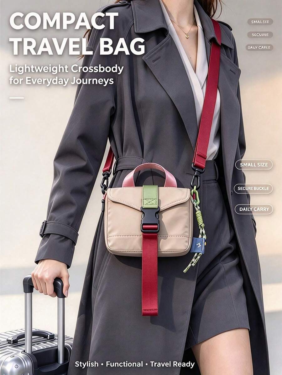Myco 時尚中性斜挎包，輕量小包，多功能手提包/肩背包，適合購物、旅行、都市休閒、戶外，可放入手機，中性禮物，適合開學第一天、聖誕節、情人節及其他場合