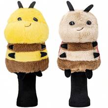 1pc Plush Golf Club Head Cover, Fairway Wood Size, Soft Fuzzy Head Protector, Cute Cartoon Insect Design, Anti-Scratch Creative Golf Accessory, Suitable For Golf Enthusiasts, Family And Friends Holiday Gift - Multicolor - View 2