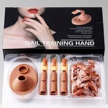2 Types Of Nail Art Model Hands - Use Acrylic Nail Art Hands For Practice, Soft And Movable Simulated Hands With 100 Replaceable Nail Tips, Durable ABS Resin Material, Stable Connection, Suitable For Nail Training, Beauty Personal Care Accessories - Multicolor - View 12