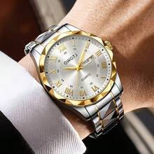 1pc GWGTJ New Business Luxury Fashion Quartz Watch - Round Dial, Quartz Movement - For Daily And Formal Occasions - Birthday Gift, Anniversary, Graduation Gift - Luxury Design, Fashionable And Elegant, Party, Valentine's Day, Wedding, Gift For Friends And Family (Box Not Included) - Navy Blue - View 6